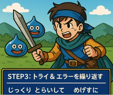 STEP③トライ＆エラーを繰り返す